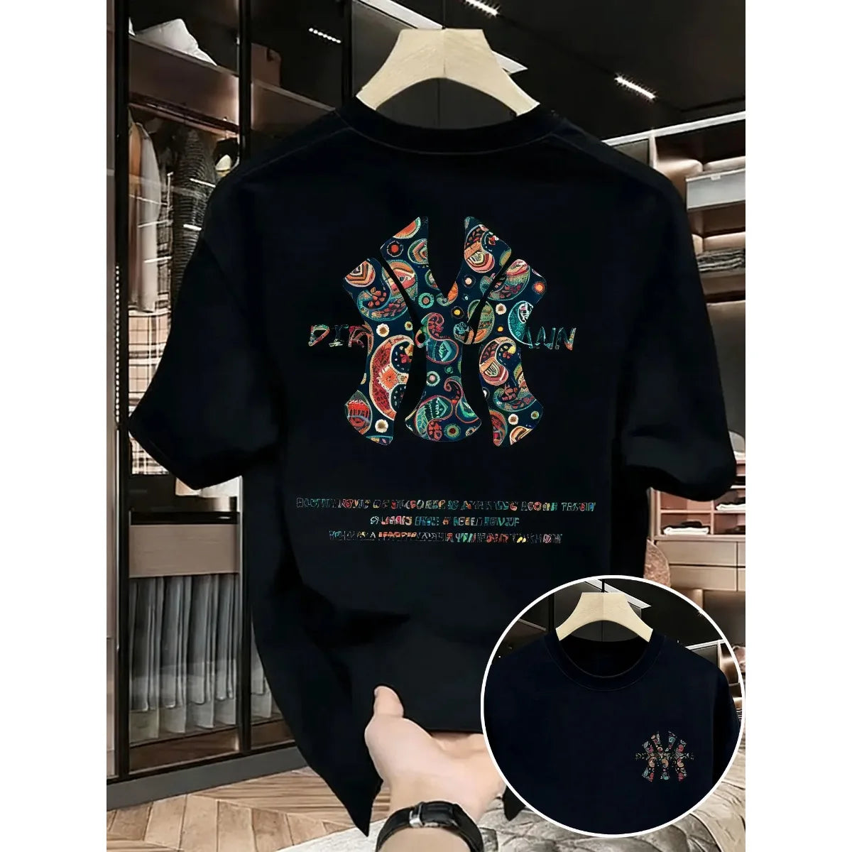 Men's Trendy Street Print T-Shirt — Loose Fit Cotton Short Sleeve Streetwear Tee