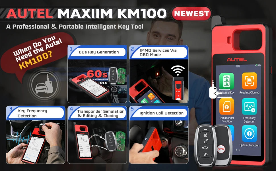 Autel MaxiIM KM100 Car Key Fob Programmer Tool