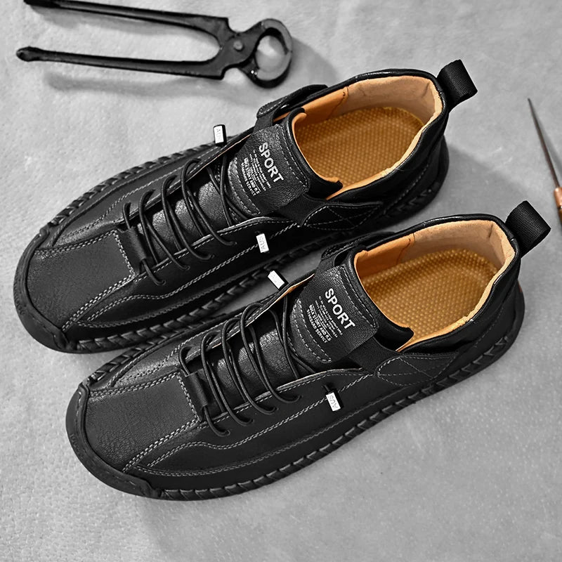 Men's Breathable Lace-Up Casual Shoes