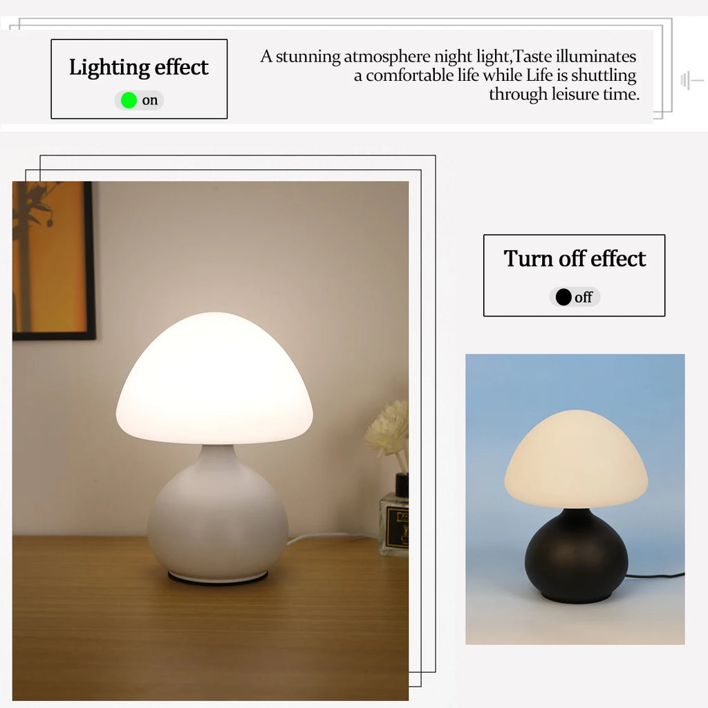 Mushroom Table Lamp – 3 Light Modes & Dimming