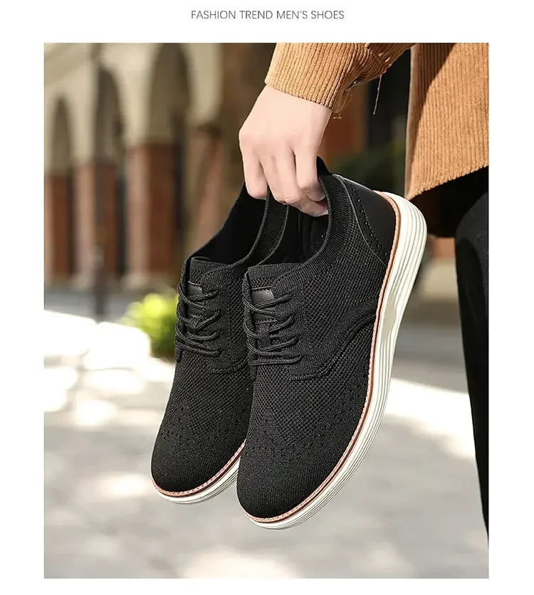 Men's Air Mesh Lace-Up Walking Shoes