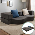 Sofa by Day, Queen Bed by Night — Convertible Floor Futon Sofa Bed | Memory Foam, No Assembly, Washable Cover, 78.8"