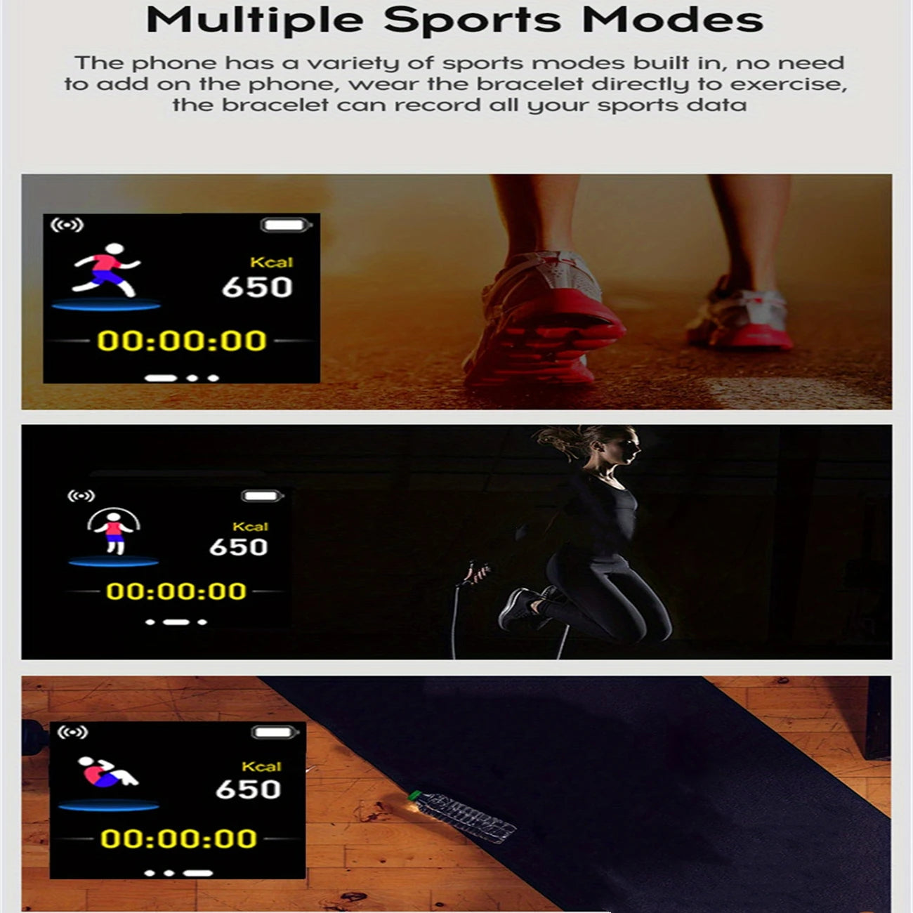Track Every Move. Every Day. — Y68 & 116Plus Smartwatch | Fitness Tracker, Heart Rate Monitor, Sleep Tracker, Message Alerts, Android & iOS, 9 Colors