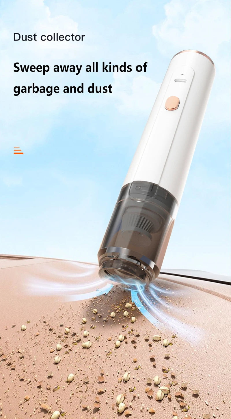 Mini Handheld Vacuum Cleaner – 3-in-1 Car & Desk Cleaner