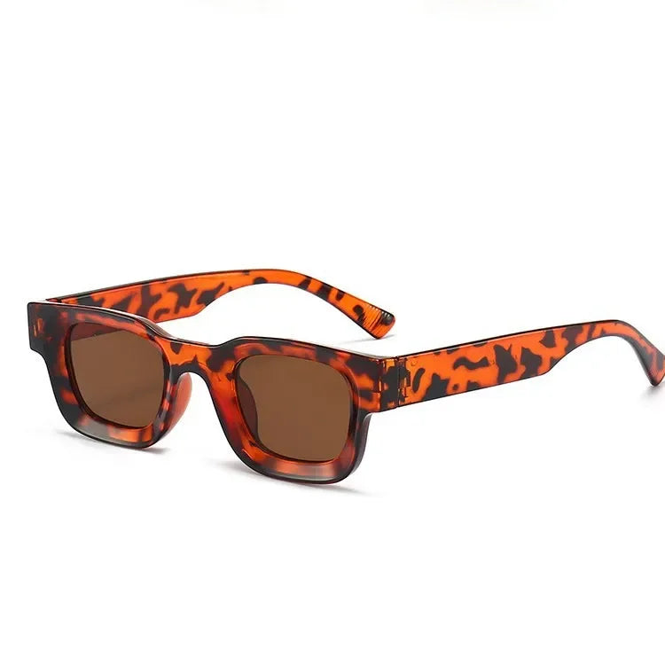 Small Rectangle Thick Frame Sunglasses | UV400 Unisex Square Shades for Men & Women