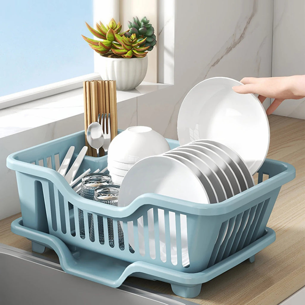 Kitchen Sink Drain Bowl Rack – Countertop Tableware Organizer for Plates, Bowls, Chopsticks & Spoons