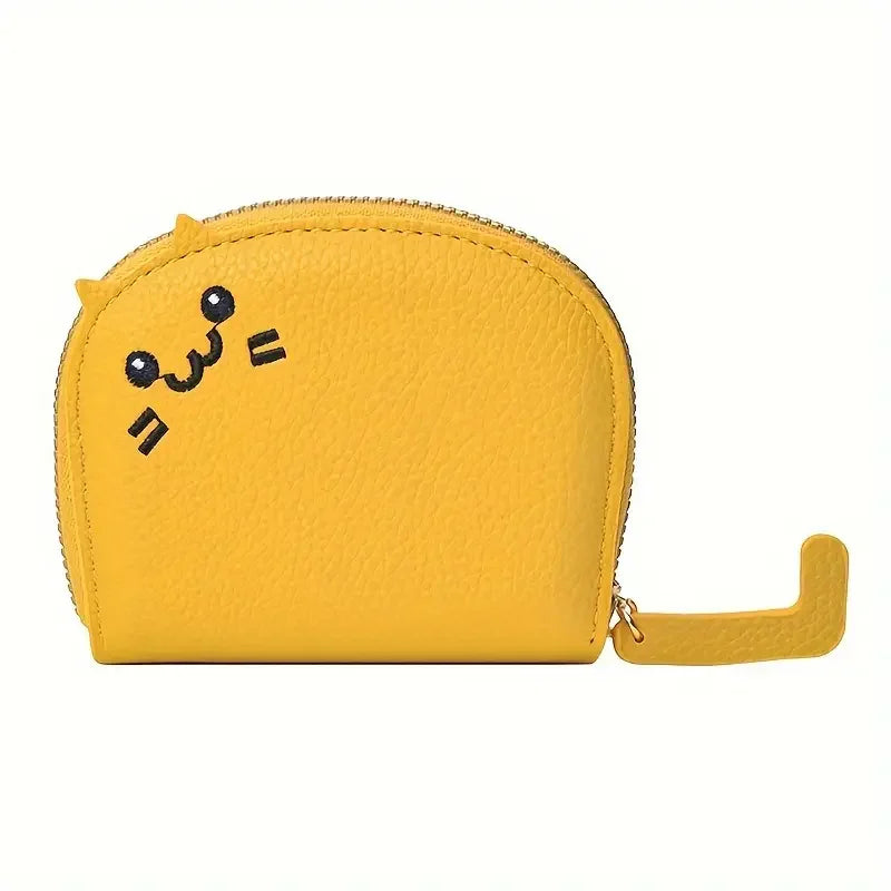 Cartoon Cat Shaped Wallet – Faux Leather Multi-Card Holder & Coin Purse for Women