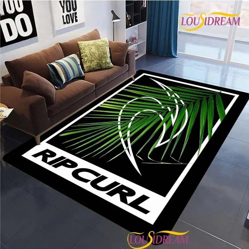 Surf Print Area Rug – Non-Slip Living Room, Bedroom & Kitchen Carpet