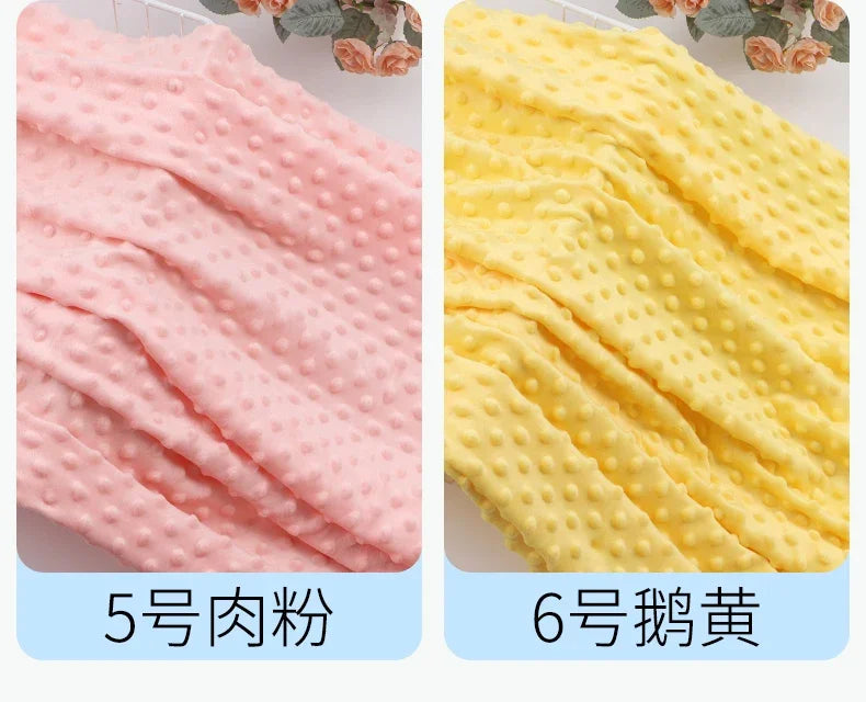 Super Soft Bean Velvet Plush Fabric – DIY Sewing Material for Baby Blankets, Dolls & Bedding, 0.5m–1m
