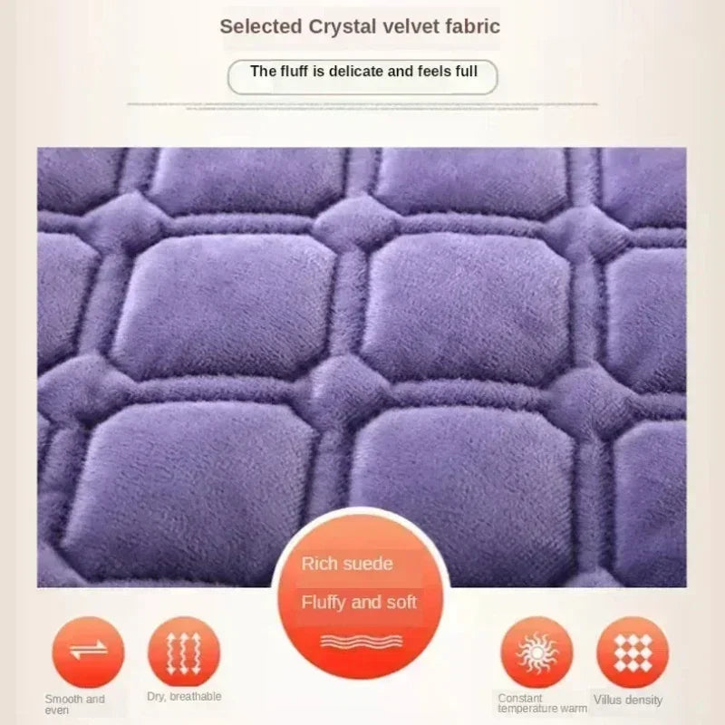 Flannel Geometric Bedspread – Super Soft Quilted Flat Sheet Blanket Cover, Twin to King