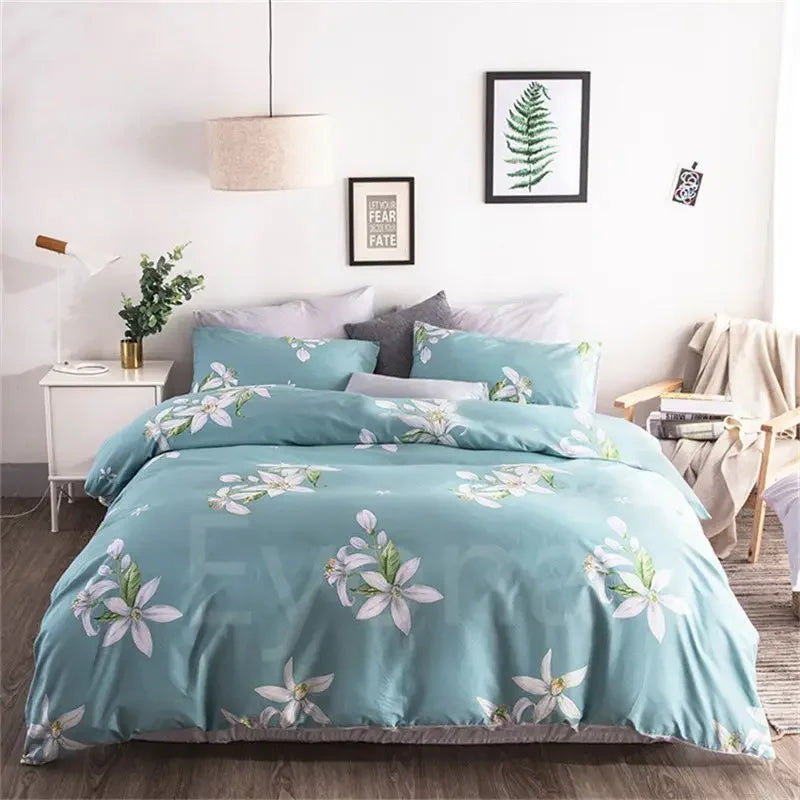 Plaid Print Duvet Cover – Lightweight Polyester-Cotton Bedding Bag, 24 Colors & 3 Sizes