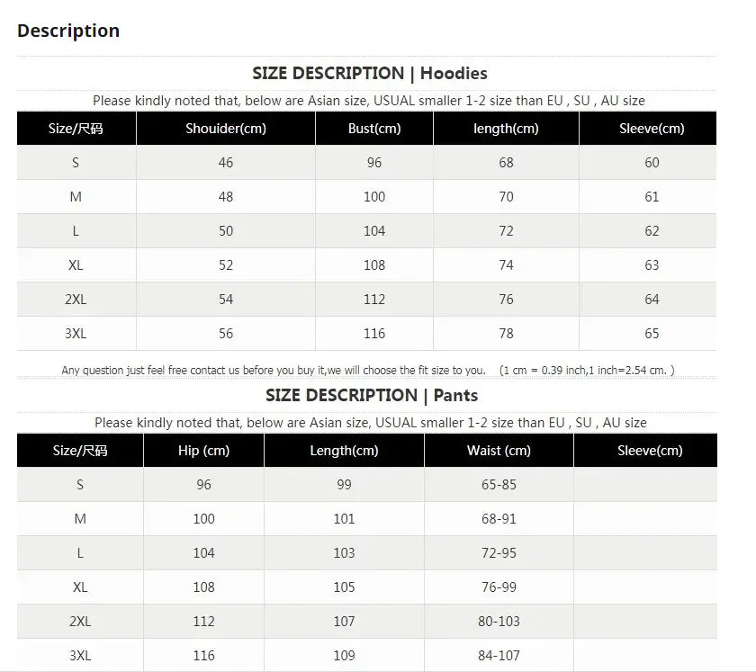 Men's Solid Color Hoodie & Pants Set – Casual Sport Tracksuit for Autumn Winter (S–3XL)