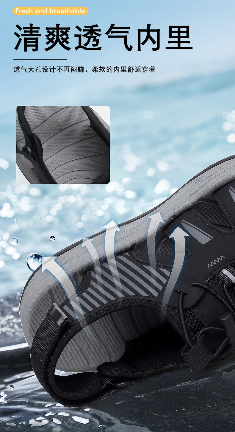 Men's Handmade Breathable Beach Sandals – Lightweight Soft Sole Outdoor Sandals