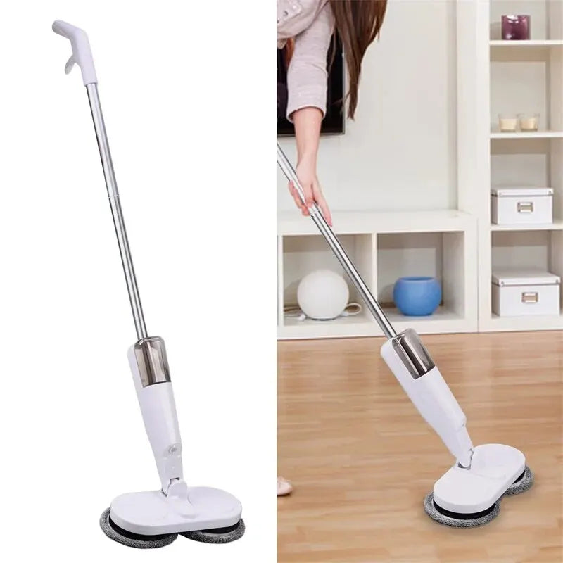2-in-1 Wireless Electric Spin Mop & Floor Scrubber