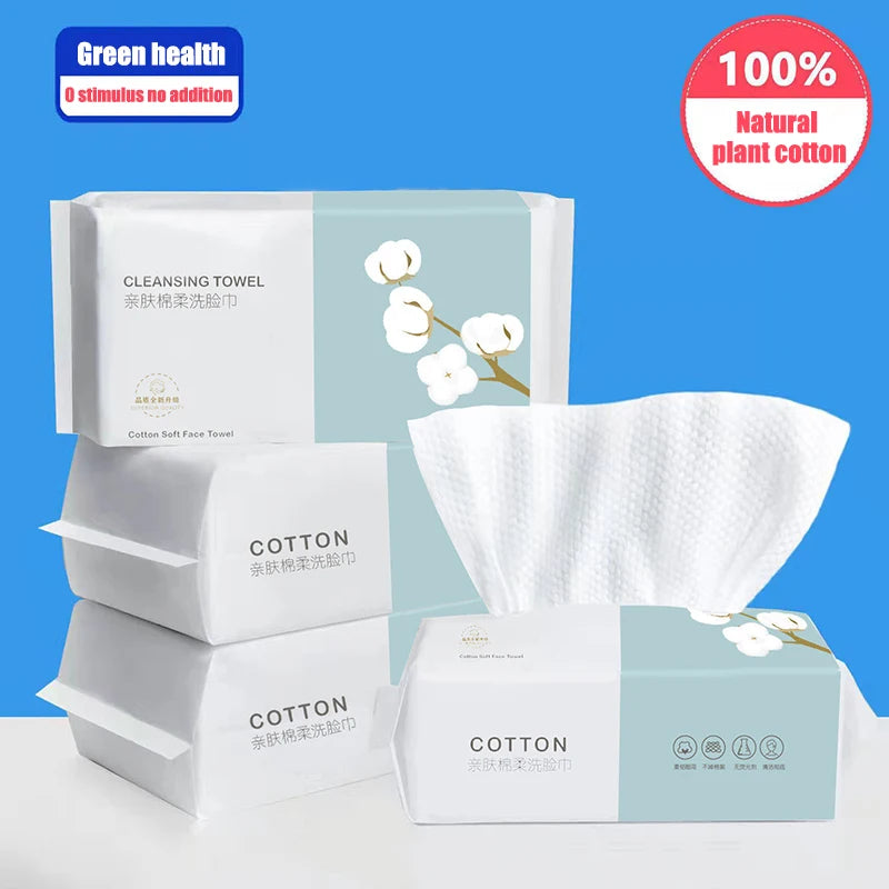 Disposable Pearl Cotton Face Towels — Wet & Dry Cleansing Towel
