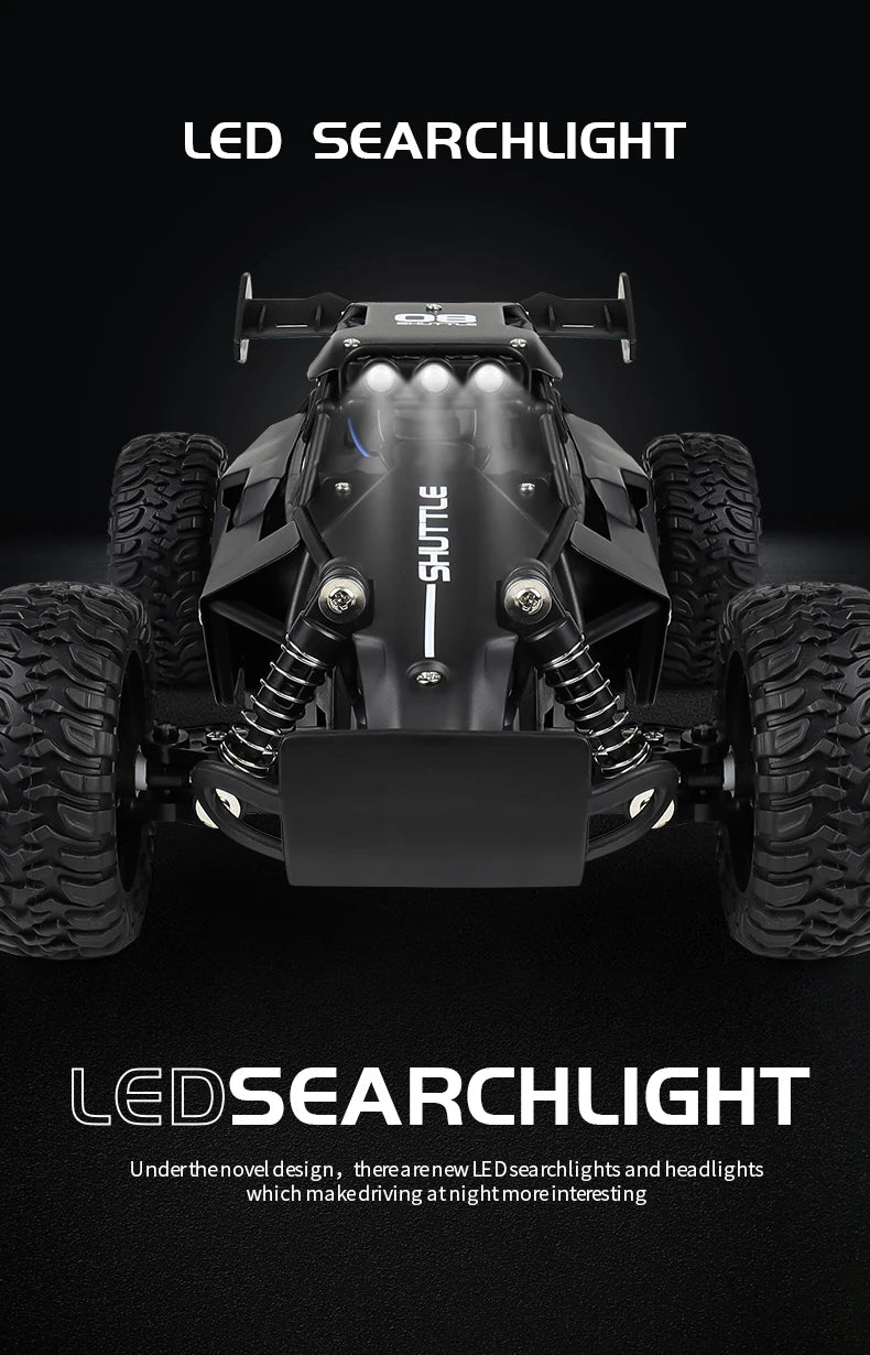ZWN 1:16 / 1:20 Scale 2WD RC Off-Road Climbing Car with LED Light – Outdoor Kids Gift