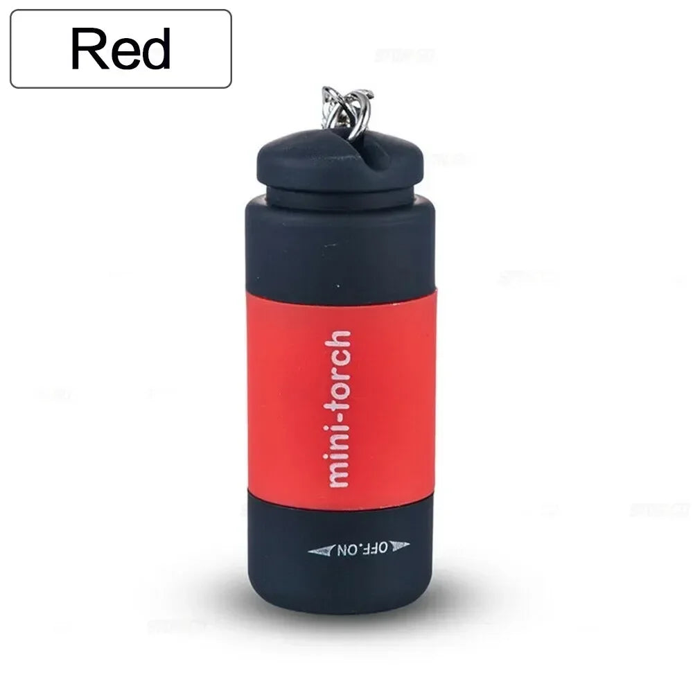 USB Mini Keychain Flashlight – Rechargeable EDC Torch, Waterproof, 16 Colors, Pocket-Sized LED Light