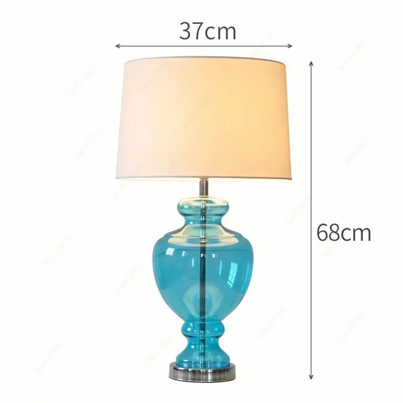 Water Ripple Table Lamp – Blue Glass Design
