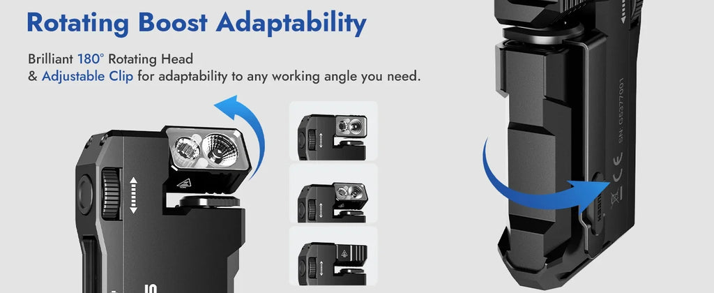 WUBEN G5 EDC Flashlight – 400 Lumens Dual Light Sources with RGB Light & Portable Pocket Design
