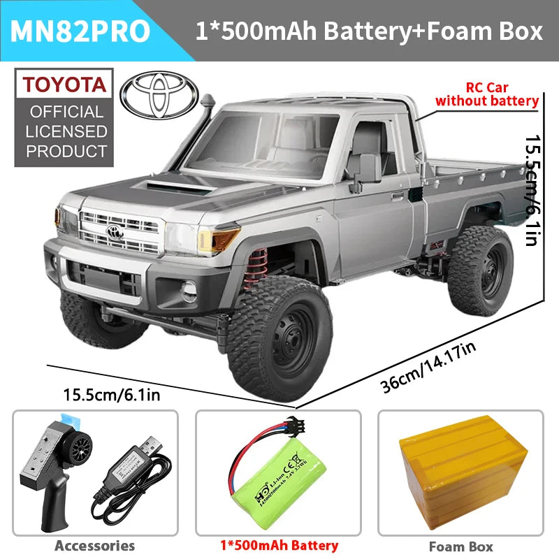 MN82 / MN82S / LC79 1:12 Scale 4WD RC Pickup Truck – Remote Control Off-Road Crawler for Kids