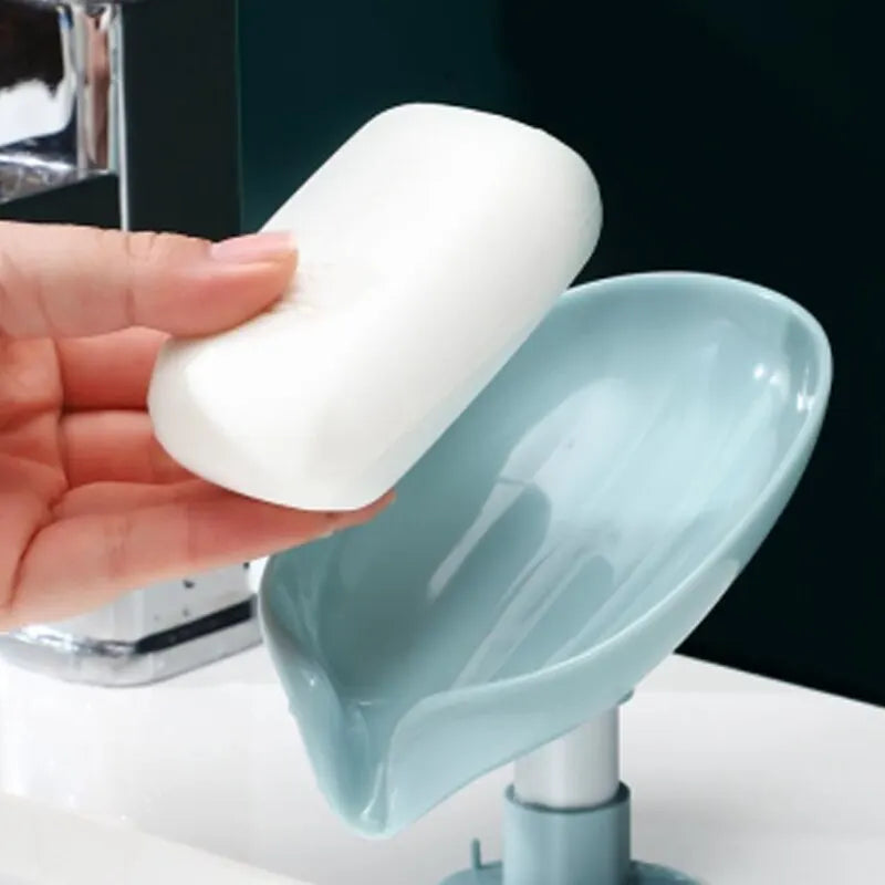 Dry Soap. Clean Bathroom. No Drilling. — Draining Soap Box Set | 2pcs, Suction Cup, Punch-Free, Self-Draining, Cute Design