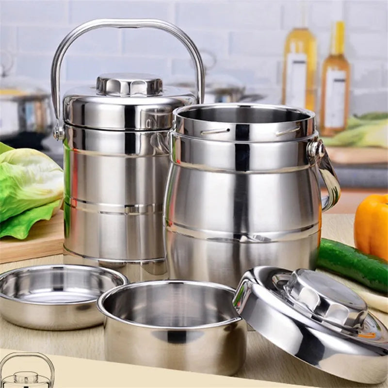Insulated Stainless Steel Lunch Container with Handle