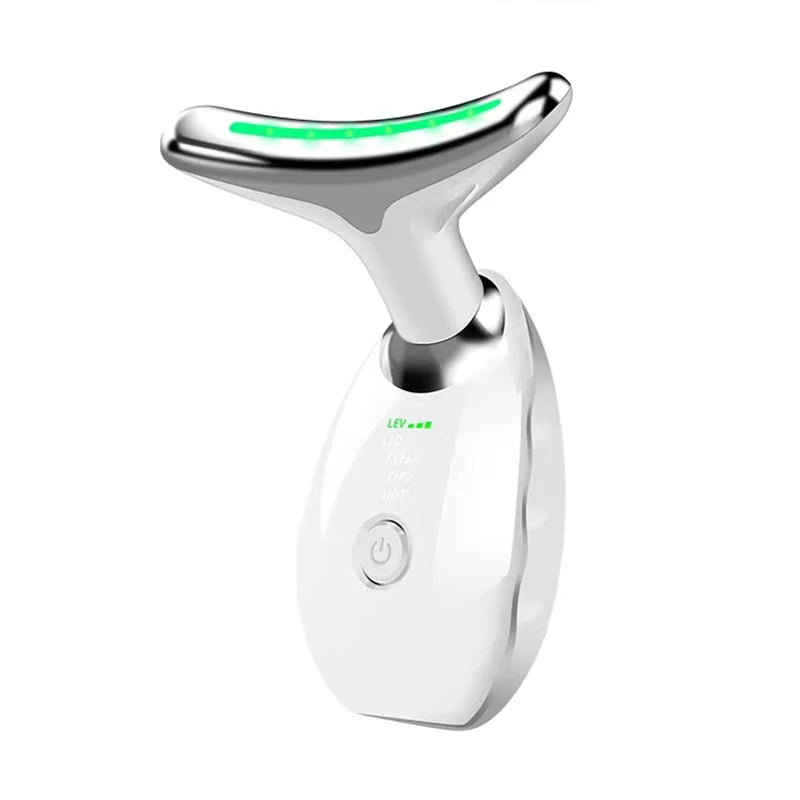 7-Color EMS Neck & Face Lifting Massager – LED Photon Therapy, Skin Tightening & Double Chin Remover