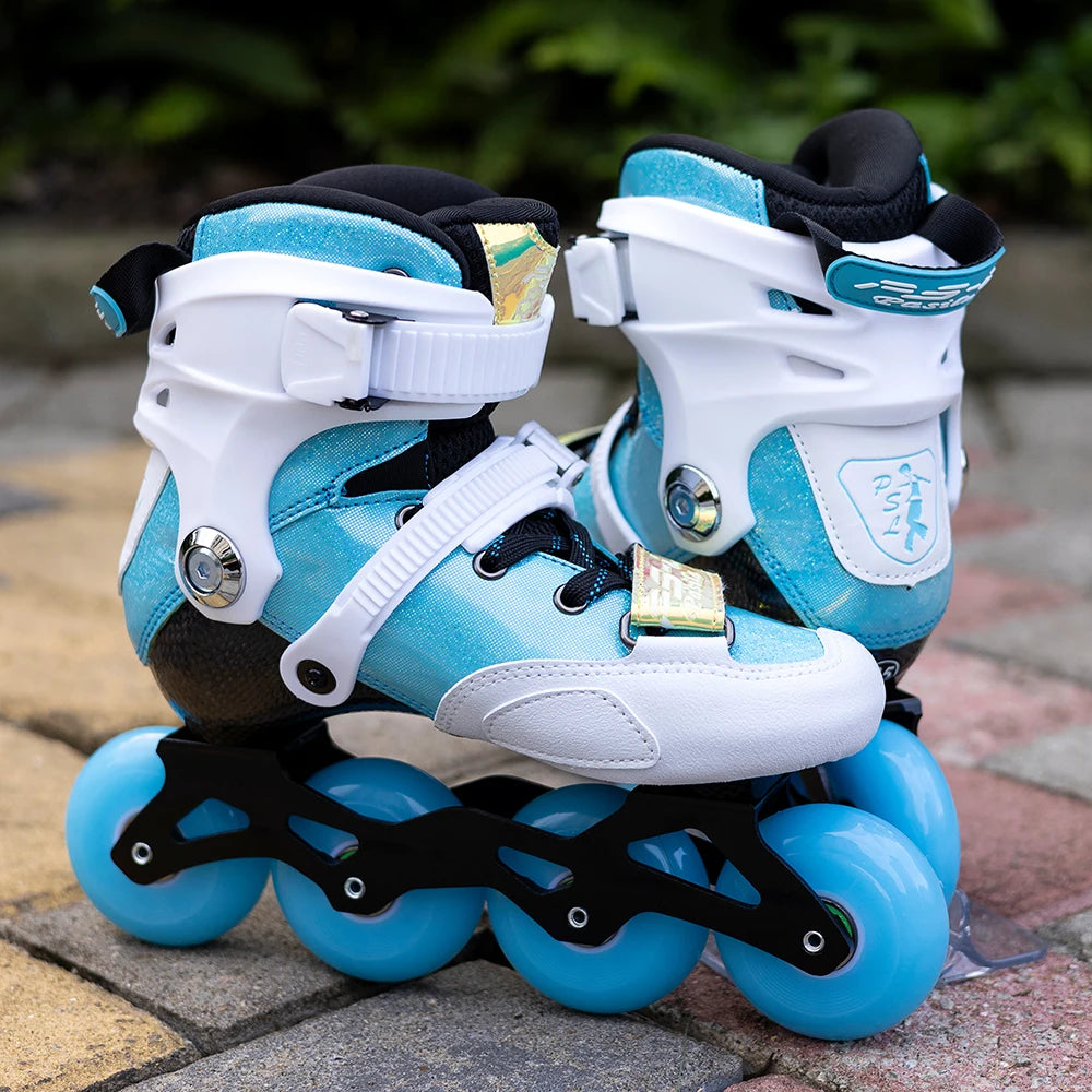 Pasica Carbon Fiber Inline Slalom Skates – Adjustable Children's Roller Skating Shoes for Sliding & Slalom