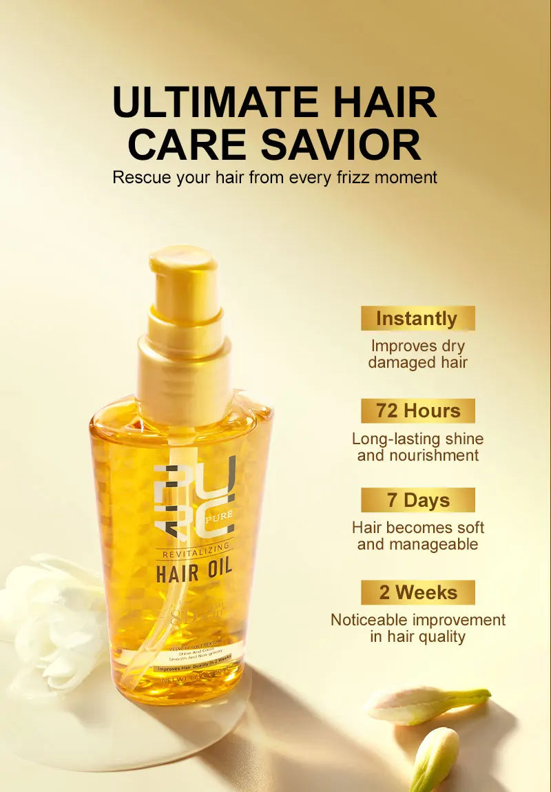 PURC Smoothing Hair Oil Shining Argan Oil Nourishing Soft Repair Damaged Frizz Hair Serum Scalp Treatment Hair Care Products