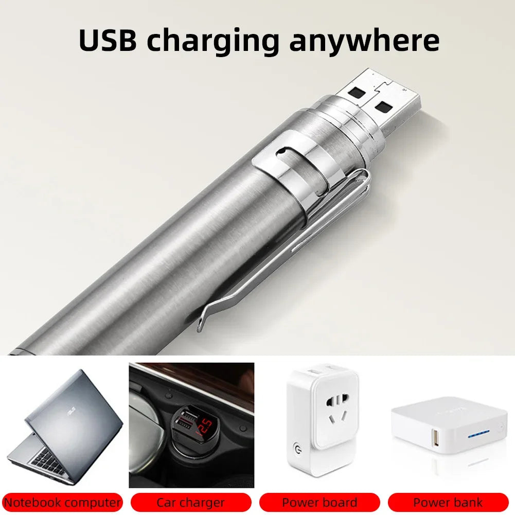 3-in-1 USB Rechargeable Pointer – Infrared, UV Detector & LED Flashlight