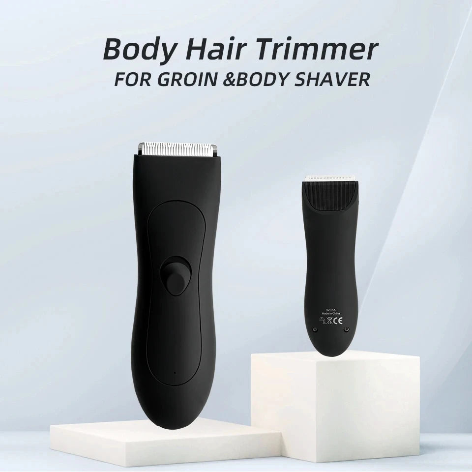 Full Body Hair Trimmer – Waterproof, Ceramic & Steel Blades, Bikini & Groin Safe, USB Rechargeable
