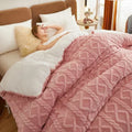 Thick Plush Bed Blanket – Faux Lamb Fleece Winter Comfort