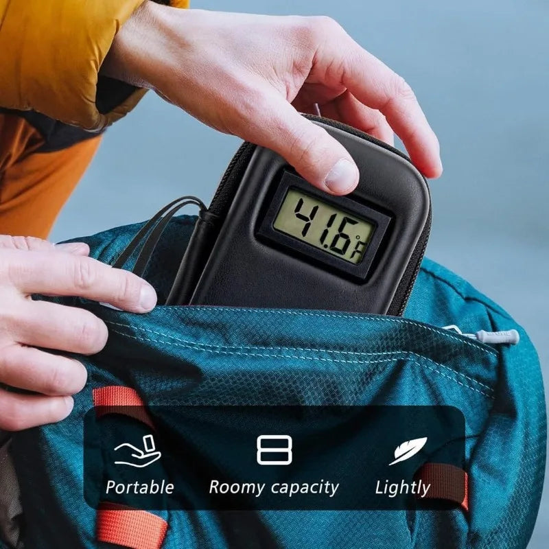 Insulin Cooler Travel Case with Thermometer Display – Waterproof Diabetic Medicine Organizer Bag