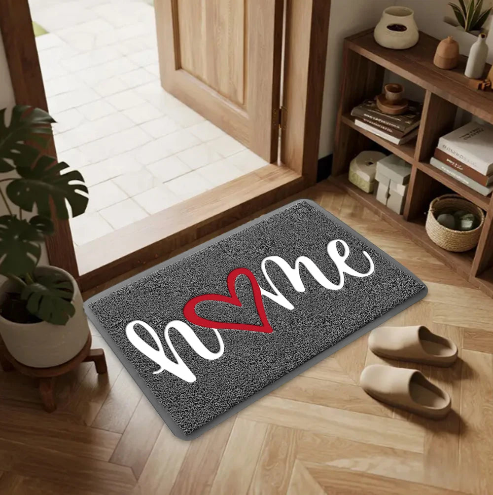 Minimalist Welcome Doormat – Elegant Handwritten Text Non-Slip Floor Mat for Home Decor