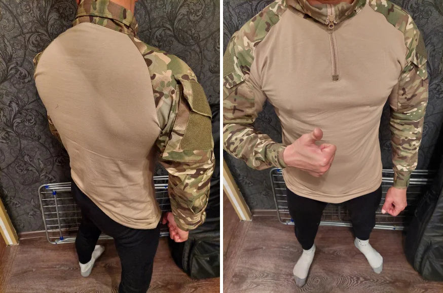 Men's Multicam Tactical Uniform Set – Combat Shirt & Cargo Pants for Airsoft & Hunting