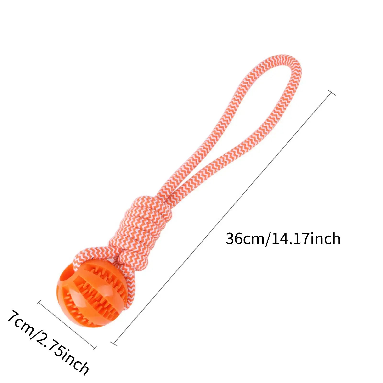 Treat-Dispensing Rope Ball Puzzle Toy for Dogs