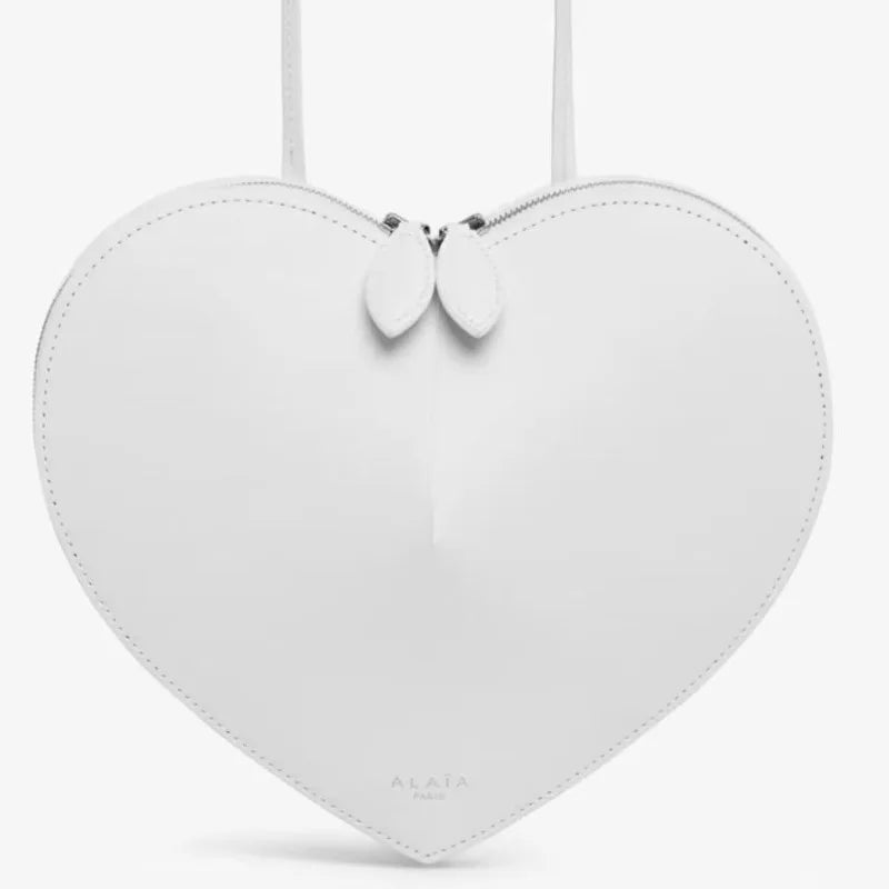 Genuine Leather 3D Heart-Shaped Shoulder Bag – Niche Style Crossbody Underarm Bag for Women
