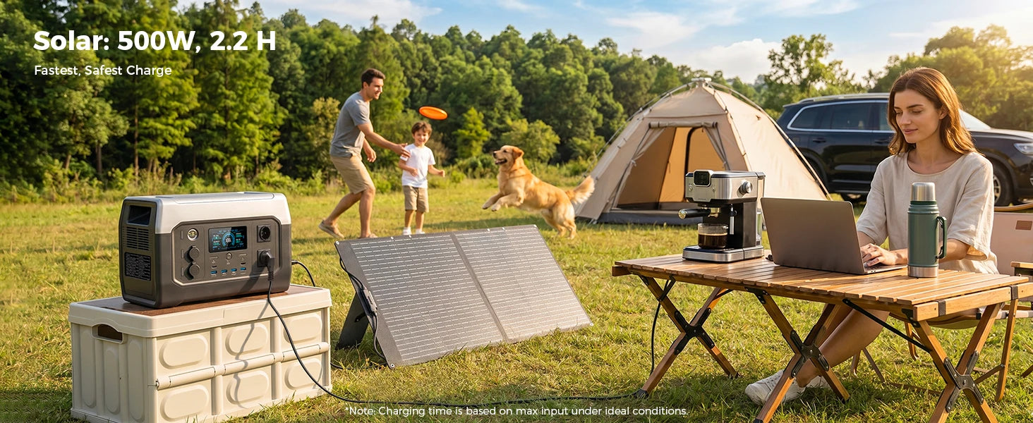 1800W Portable Power Station — LiFePO4 Battery, UPS Function, Pure Sine Wave Solar Generator for Home & Outdoor