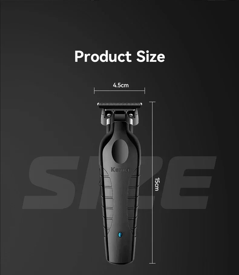 Kemei KM-2299 Cordless Hair Clipper – USB Fast Charge, 180-Min Runtime, Auto Power Adjust