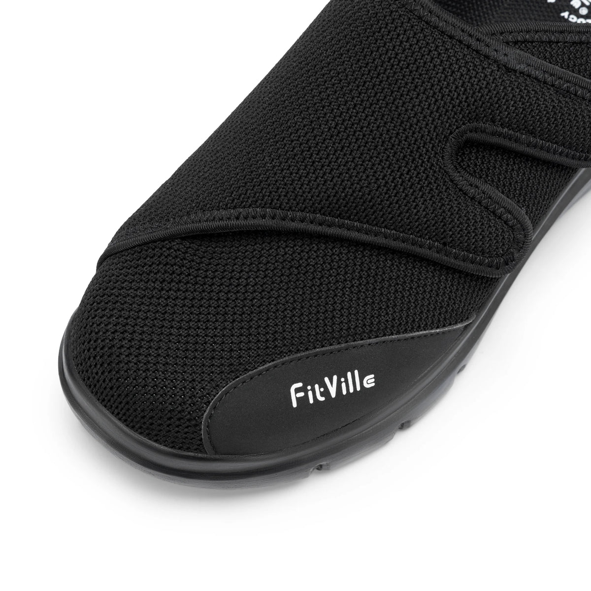 Men's Extra Wide Diabetic Half Slippers – Adjustable Lightweight for Swollen Feet & Plantar Fasciitis
