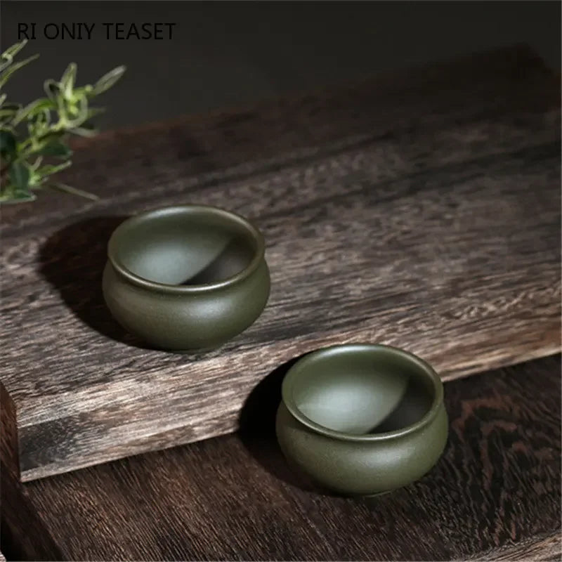 Purple Clay Teacups – Two-Piece 40ml Set