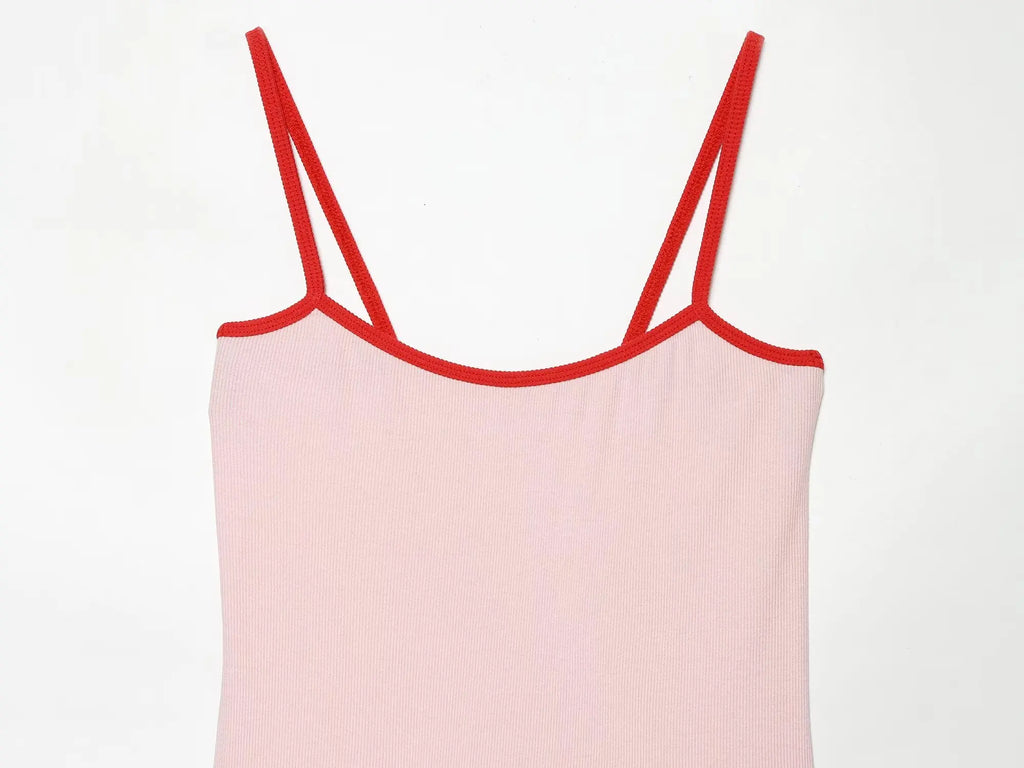 Women's Color-Blocked Strap Jumpsuit – Round Neck Cotton Blend Casual Romper 2026