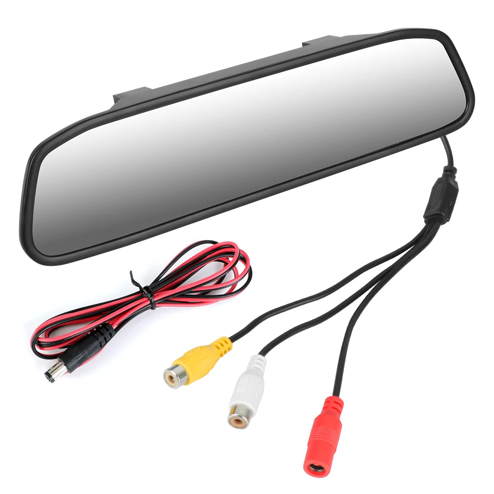4.3" HD Car Rear View Mirror Parking Monitor — Backup Camera Display