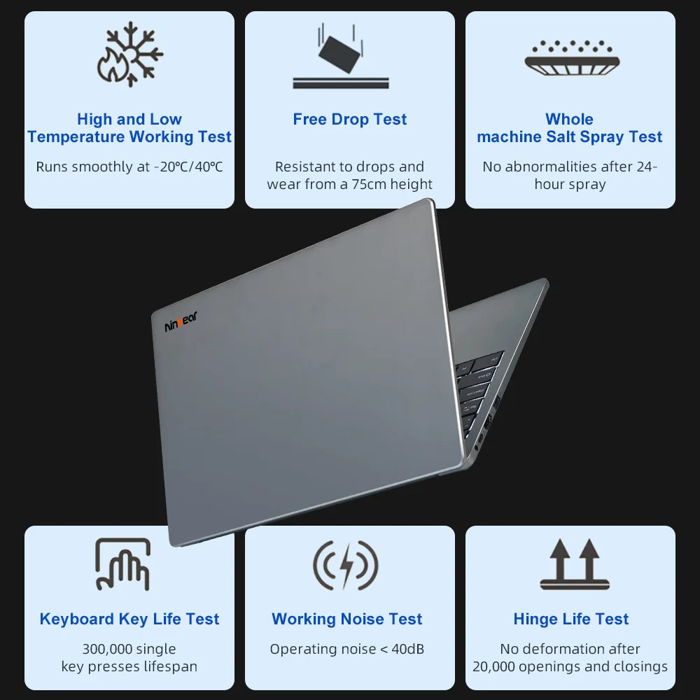 Ninkear A15 Air 15.6" Laptop – AMD Ryzen 3 or Intel N150, Up to 16GB DDR4, 512GB SSD, 180° Hinge, Windows 11