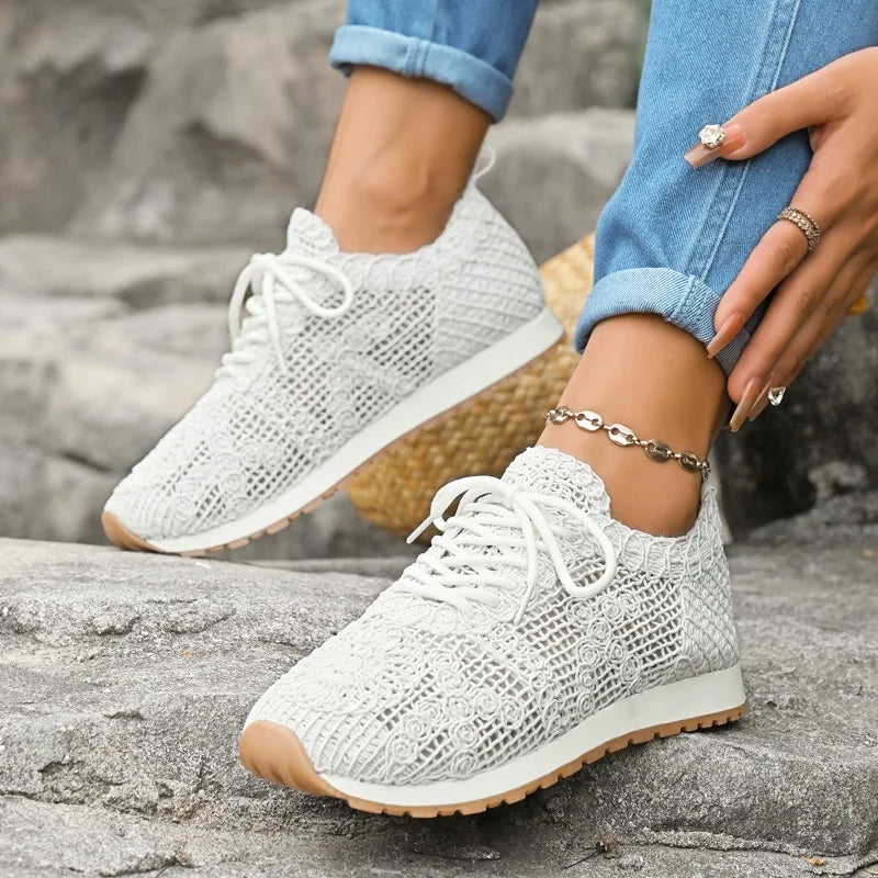 Women's Air Mesh Lace-Up Sneakers