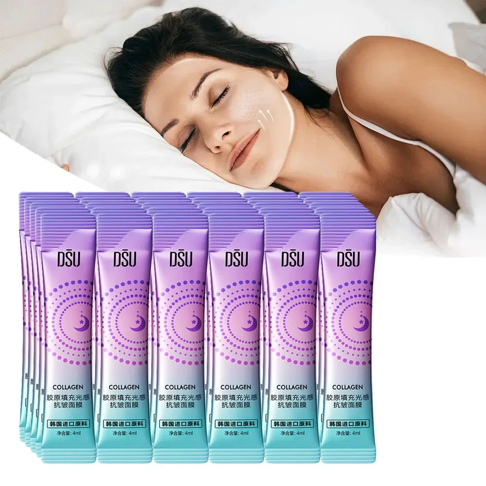 Anti-Wrinkle Collagen Sleeping Face Masks — Overnight Skin Renewal (30-Pack)