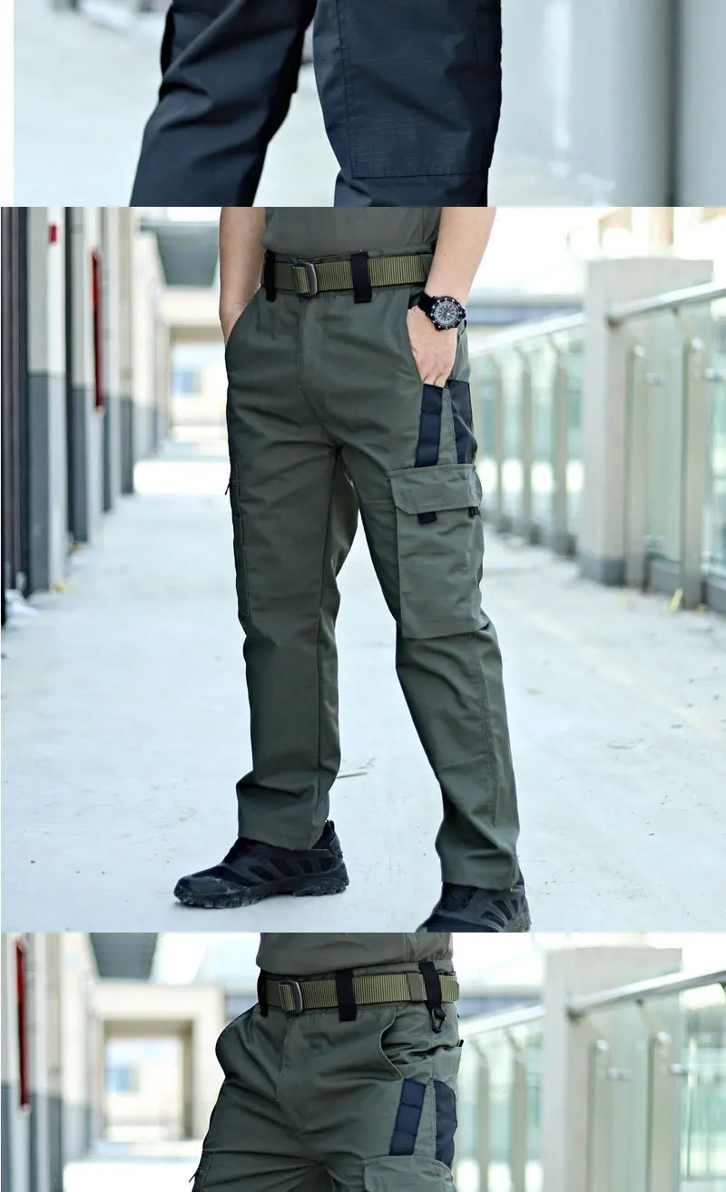Men's Tactical Multi-Pocket Waterproof Cargo Pants — Outdoor Work & Hiking Trousers