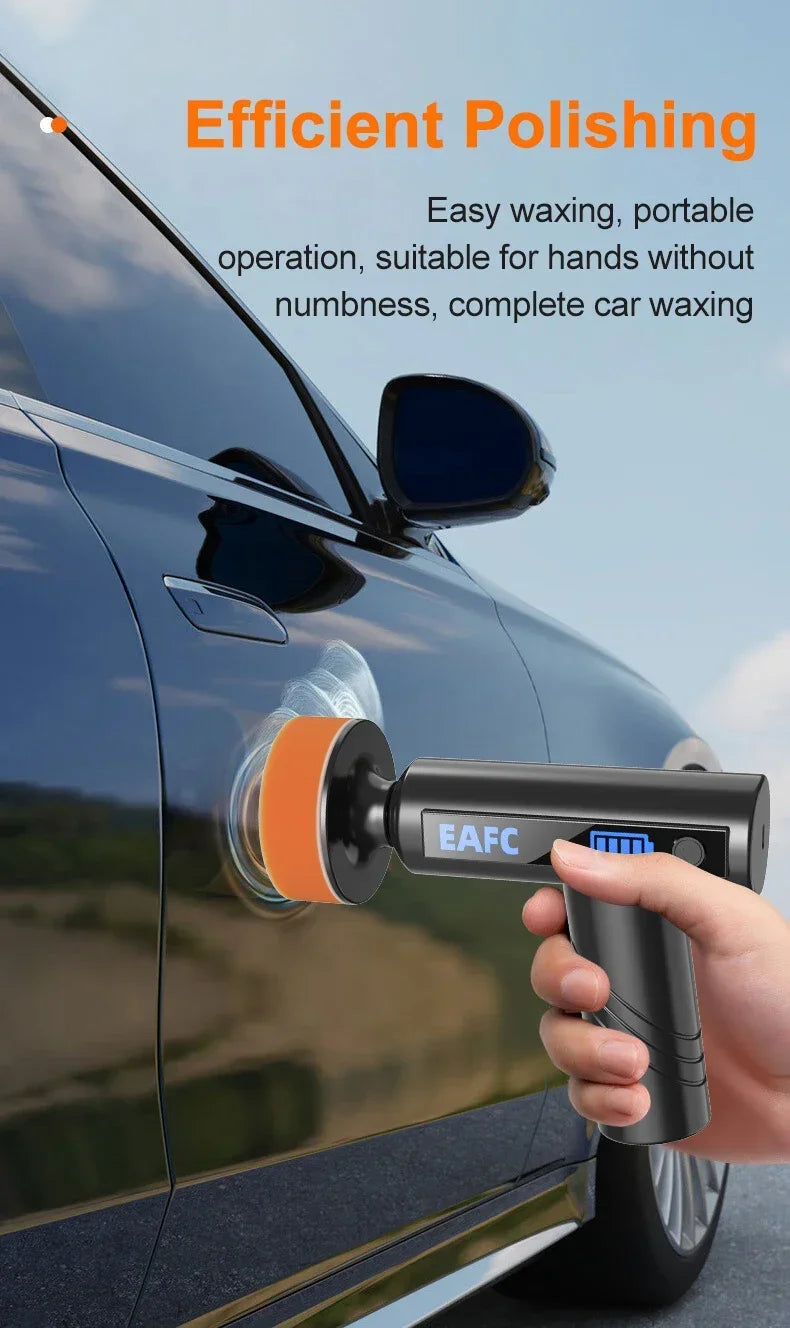 EAFC Cordless Car Polisher with 3-Inch Pads