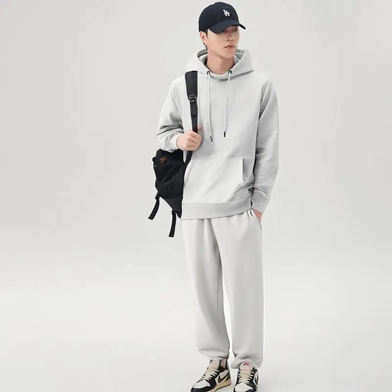 Men's Hoodie & Sweatpants Set – Loose Fit Casual Autumn Sports Suit