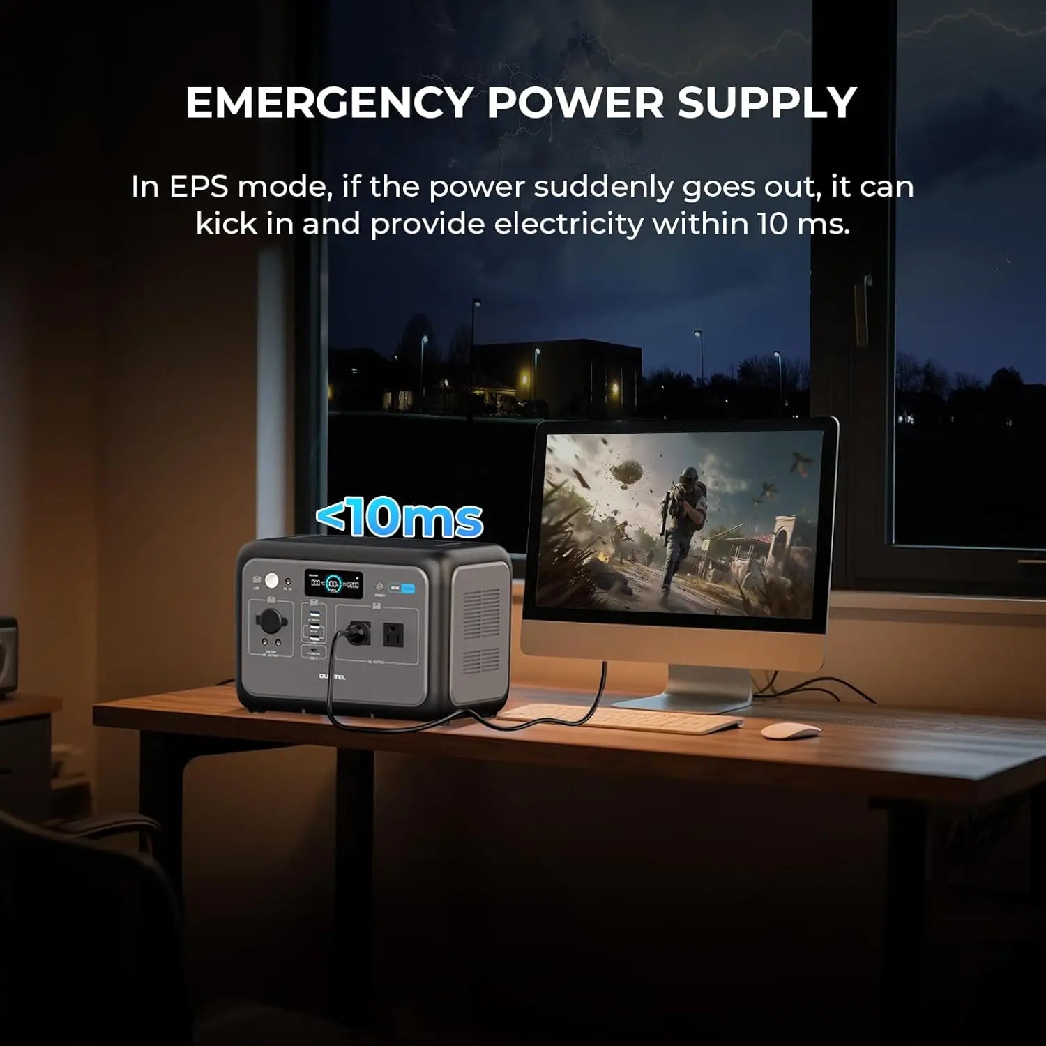 OUKITEL P800E Portable Power Station — 800W 512Wh LiFePO4 Solar Generator for Home Backup & Camping